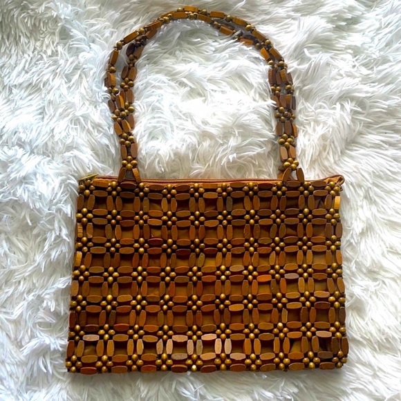 Handbags - Vintage Style Boho Wood Handbag
